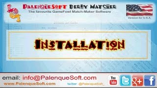 Tutorial US01  Installation  PalenqueSoft DerbyMatcher US Version [upl. by Kahle]