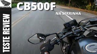 TESTE NOVA HONDA CB500 F 2023  ACELERAMOS NA SERRINHA [upl. by Assadah442]