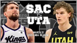 Sacramento Kings vs Utah Jazz Full Game Highlights  Mar 31  2024 NBA Season [upl. by Minny132]