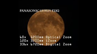 Panasonic Lumix FZ82 Zoom Moon 4k [upl. by Martsen]