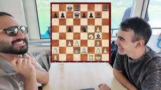 Saleh Salem vs Haik Martirosyan Blind Bullet Chess on boat [upl. by Erv394]