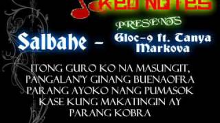 Salbahe  Gloc9 ft Tanya Markova Lyrics  Red Notes Productions [upl. by Maynard]