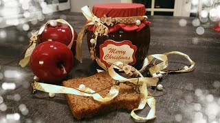 Recette  Confiture de Noël pommes et pain dépices [upl. by Mylo]