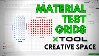 xTool Creative Space  Easy test grids to perfect your laser settings [upl. by Ynnep174]