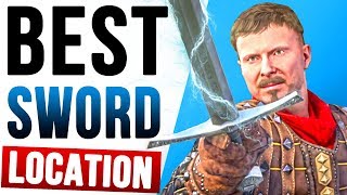 Kingdom Come Deliverance Combat – BEST SWORD LOCATION  Treasure Map VII – St Georges Combat [upl. by Ynnek356]