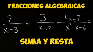 MATEMÁTICAS SUMA DE FRACCIONES ALGEBRAICAS BACHILLERATO AULAEXPRESS [upl. by Tarryn364]