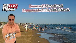 Evrenseki Strand und Promenade Ende Juli bei 38 Grad Live [upl. by Auhel]