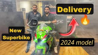 Finlly apni KawasaKi Ninja ZX10r 2024 ki Delivery  1st in Hyderabad  Dream Bike [upl. by Aviv257]