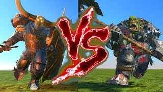 Archaon the Everchosen VS Grimgor Ironhide Total War Warhammer 3 [upl. by Eliathas763]