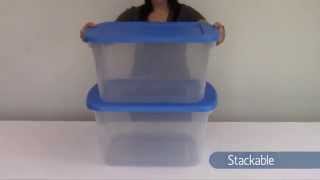 Sterilite 60 qt stackable storage bin [upl. by Nanfa]