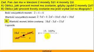 Jakim procentem jednej liczby jest druga liczba  Przykład  Matfiz24pl [upl. by Aili]