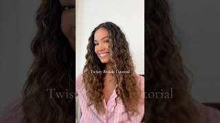 Twisty Braids Tutorial hairtutorial heatlesswaves wavyhair overnightwaves [upl. by Cohlette59]