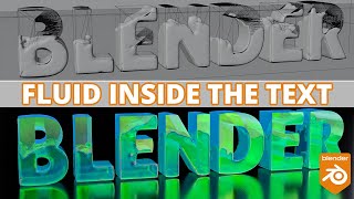 Fluid Inside Text Blender Flip Fluid Tutorial  VFX Breakdown [upl. by Euqinwahs]