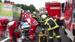 Schwerer Verkehrsunfall auf der Innkreisautobahn in Pichl bei Wels [upl. by Asirak48]