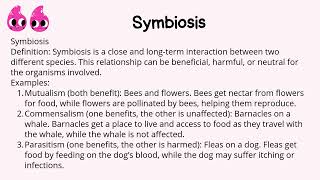 What is Symbiosis UrduHindi [upl. by Otanod]