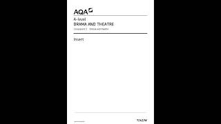 AQA A Level Drama And Theatre Component 1 7262 1 Drama And Theatre [upl. by Erland40]