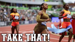 ShaCarri Richardson DID WHAT to Elaine Thompson  Oval Supreme [upl. by Bound]