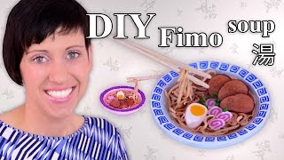 FIMO Suppe Polymer Clay Soup 湯  Tutorial HDDE ENSub [upl. by Pernas]