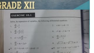 Differential Eq Grade12 Ex181 part1 [upl. by Irahs]