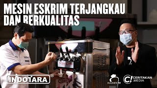 Review mesin es krim Jagoannya Indotara Kapasitas BESAR Bikin eskrim bisa langsung ratusan cone [upl. by Eibo]