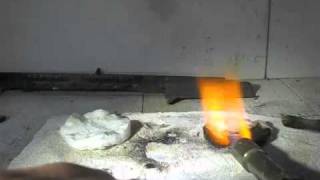 Cellulose burning with KNO3 and KClO3 [upl. by Niwre]