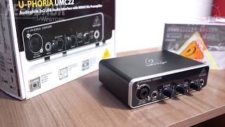 Review Reseña Unboxing en Español Interfaz Behringer UPhoria UMC22 [upl. by Eva736]