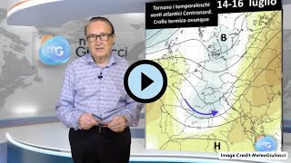 Tendenza meteo 722 luglio Due anticicloni breve fase temporalesca forte ma breve ondata caldo [upl. by Htyderem831]