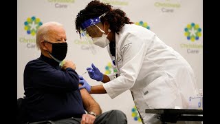 PresidentElect Joe Biden receives his first coronavirus vaccination [upl. by Marcie]