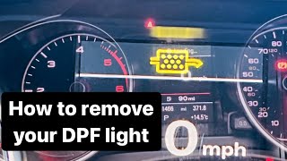 EASY How to remove  regenerate  the DPF filter light in an Audi A3 A4 A5 A6 A7 Q3 Q5 Q7 Q8 diesel [upl. by Annotahs339]