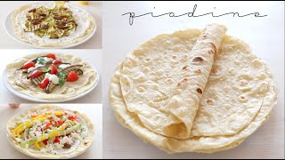 PIADINE MORBIDISSIME ARROTOLABILI SENZA LIEVITO  ricetta facile veloce e infallibile [upl. by Hannahsohs]