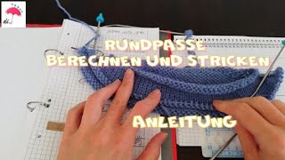 verkürzte Reihen bei Sattelschulter Raglan kalkulieren und stricken gesamt Anleitung [upl. by Blakelee214]