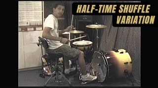 Halftime Shuffle Variation DRUM LESSON [upl. by Searcy]