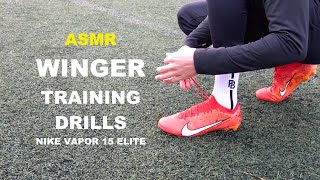 ASMR Football Training  Winger Focused Dribbling Drills Ft Nike Vapor 15 Elite AG [upl. by Atneciv]