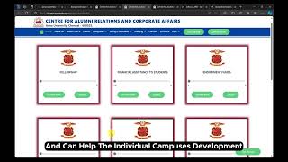 CENTRE FOR ALUMNI RELATIONS AND CORPORATE AFFAIRS CARCA Portal Demonstration Video [upl. by Ayom431]