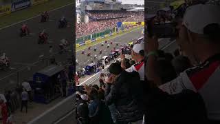 Moto GP Start Le Mans 2024 motorcycle motogp lemans start motogpshorts motor [upl. by Huttan178]