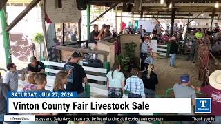 2024 Vinton County Fair Livestock Sale 72724 [upl. by Merta663]