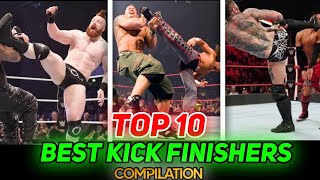 Top 10 Best Kick Finisher Compilation in WWE [upl. by Towbin]