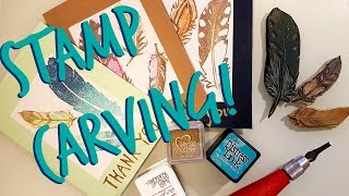 How to Carve Your Own Stamps  Easy Linocut Project [upl. by Lativa]