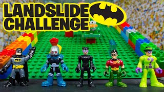 Imaginext Toys Lego Landslide Challenge ft Batman Imaginext Toys  Batman Full Episodes by ToyRap [upl. by Ynahpets]