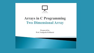 2D Array  Arrays in C Programming  Data Structures [upl. by Ahsenrat]