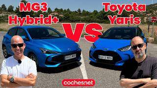 MG3 Hybrid  vs Toyota Yaris  Comparativa  Test  Review en español  cochesnet [upl. by Ahsiekal716]