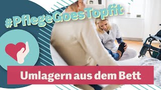 Rückenschonendes Umlagern vom Bett in den Rollstuhl  Gesund im Pflegealltag [upl. by Annehs]