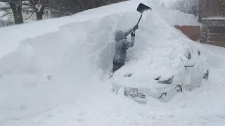 Tempête de neige 2019 au Quebec  Hiver  Canada [upl. by Lessirg883]