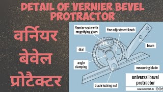 Vernier Bevel Protractor Complete detail in hindi [upl. by Orazal]