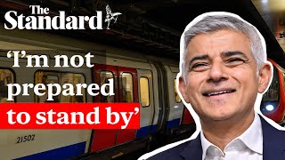 Sadiq Khan freezes Transport for London fare prices for a year [upl. by Ateuqal]