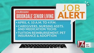 Brookdale Senior Living in Durham hiring for several open positions [upl. by Tamer]