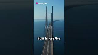 Øresund Bridge  60 Seconds of Marvel facts trending history world denmark sweden bridge [upl. by Presber]