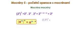 05 mocnina mocniny [upl. by Clo]