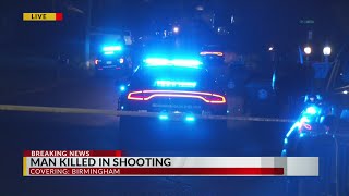 Man killed in overnight Birmingham shooting [upl. by Maryanne976]