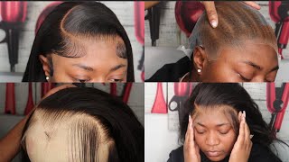 How To Install A Frontal On A Low Hairline  Wig Placement on Low Hairline Ft Afsisterwig [upl. by Reinal445]